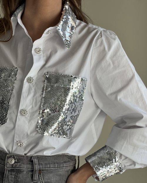 Camisa Blanca Lentejuelas