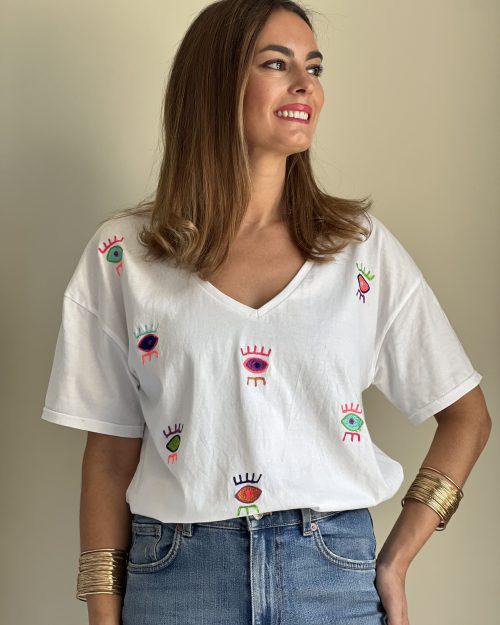 Camiseta Ojos Flúor