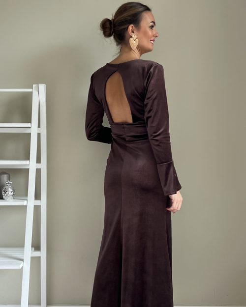 Vestido Terciopelo Marrón