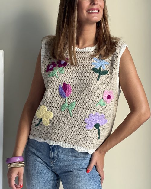 Top Crochet Flores