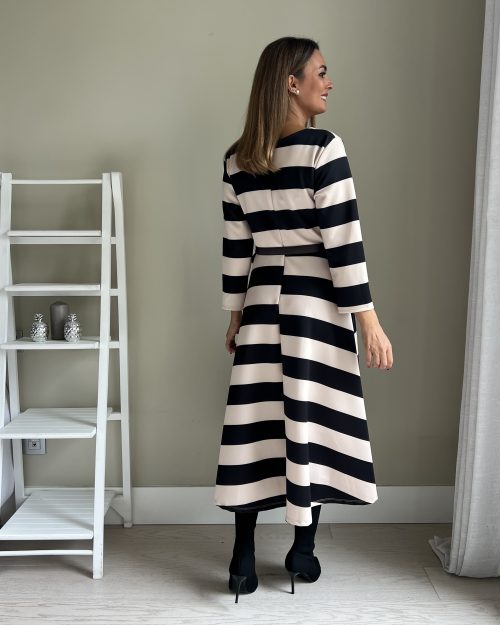 Vestido de Rayas Blanco y Negro - Imagen 5