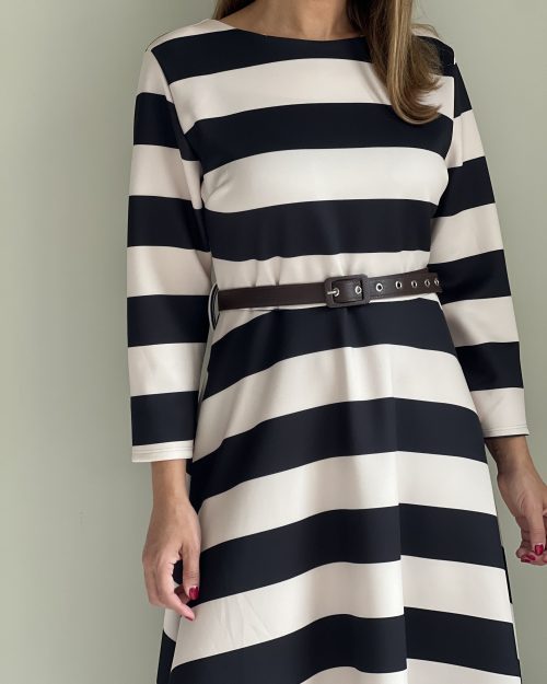 Vestido de Rayas Blanco y Negro - Imagen 4