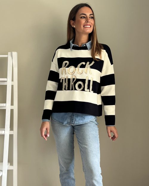 Jersey de Rayas y Lentejuelas