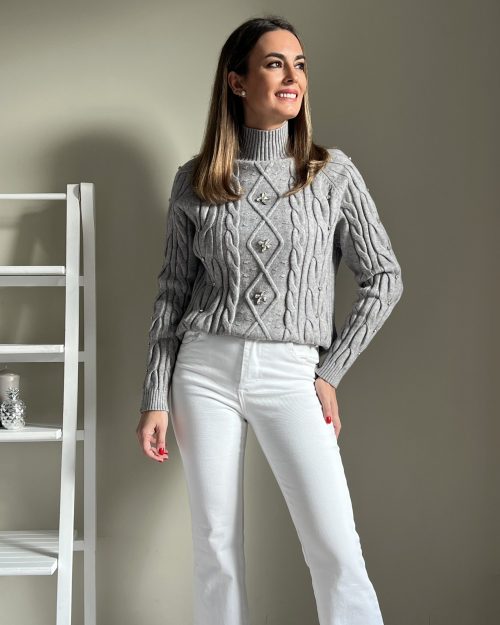 Jersey Gris Pedrería