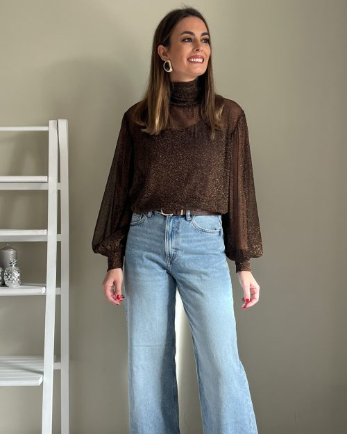 Blusa Semitransparente Brillos