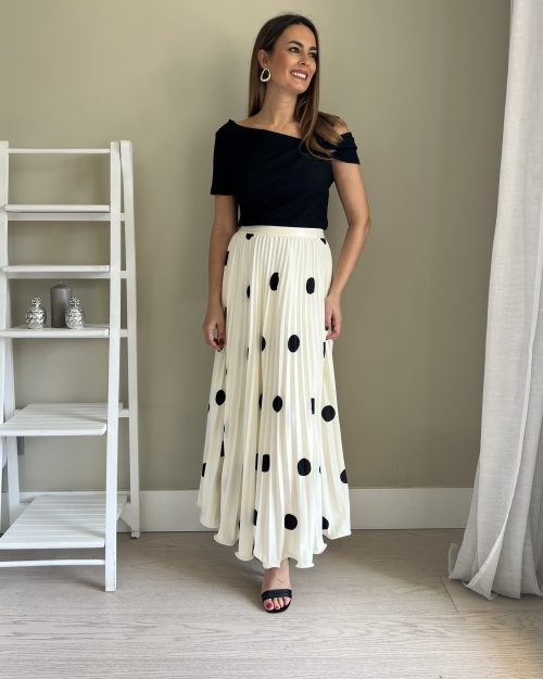 Falda Lunares Plisada