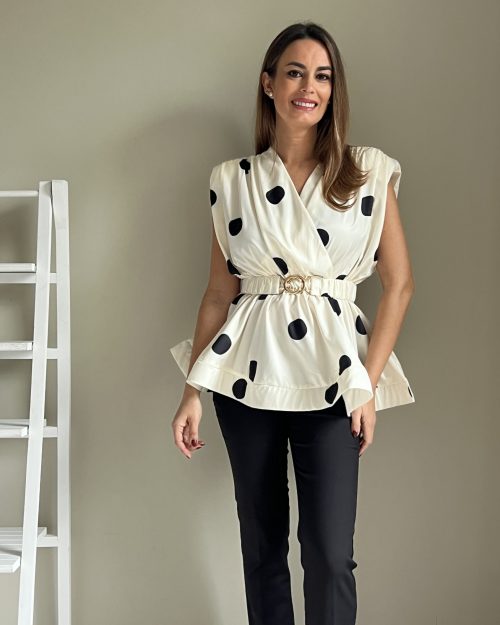 Blusa Lunares Volante