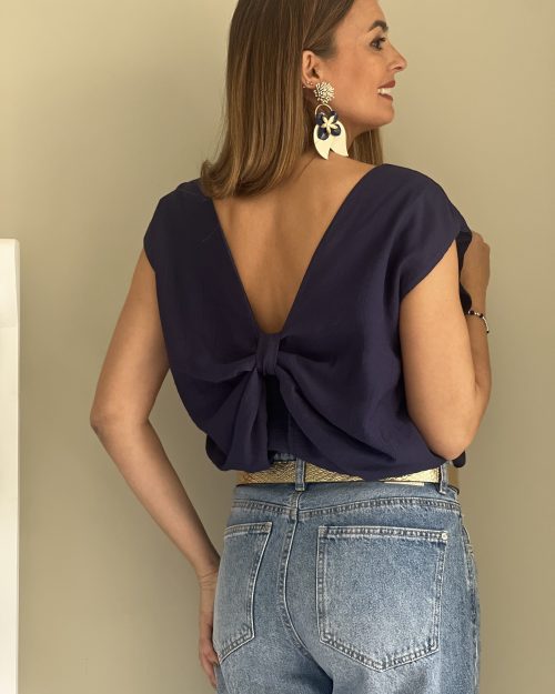 Blusa Lazada Azul Marino