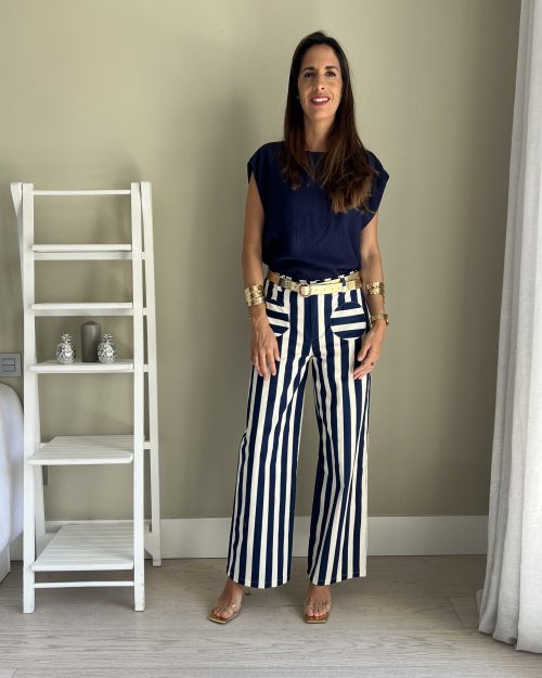 Pantalón de Rayas Marino