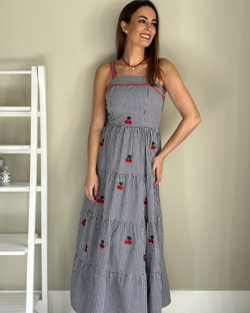 Vestido Vichy Cerezas